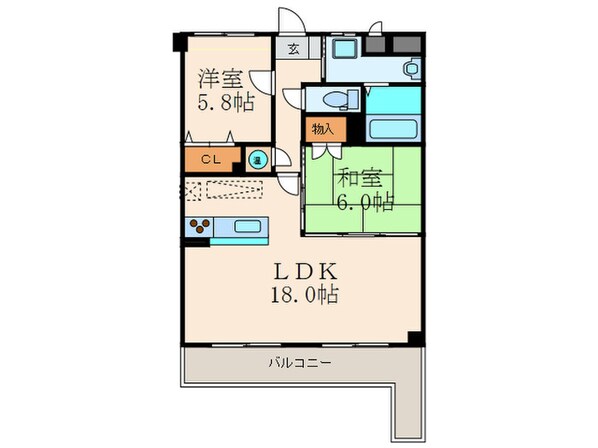 ニューガイア高野の物件間取画像